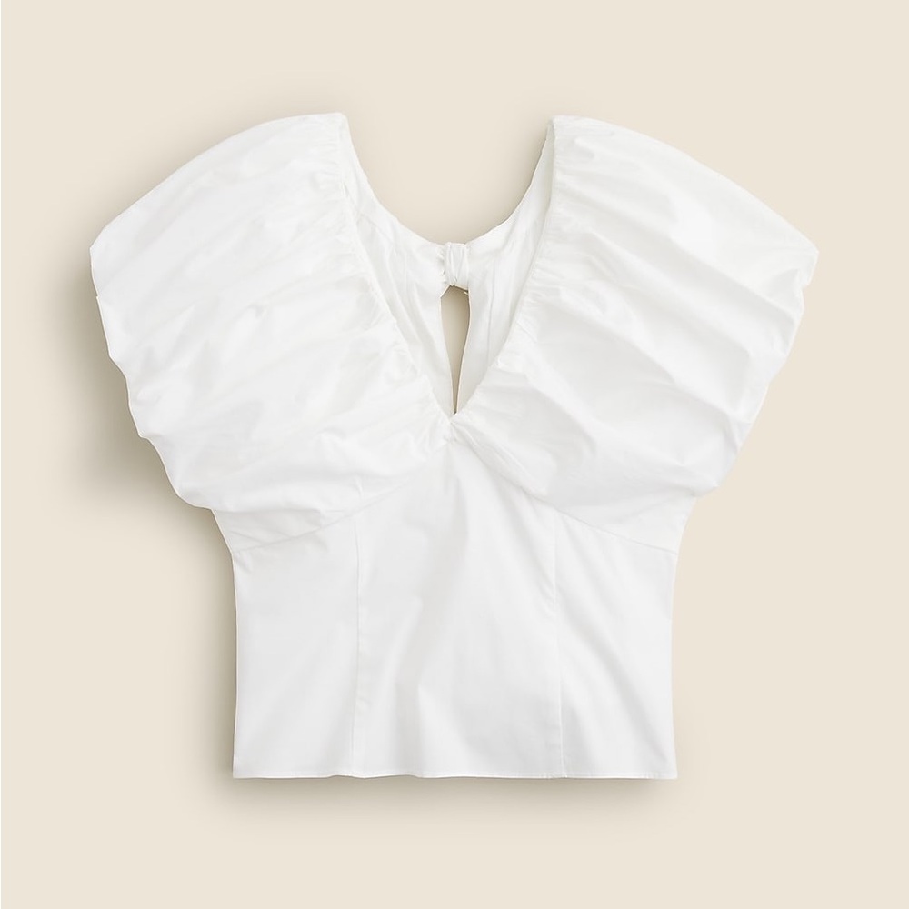 NWT J.Crew Cecily top in stretch cotton poplin blend - Picture 3 of 12